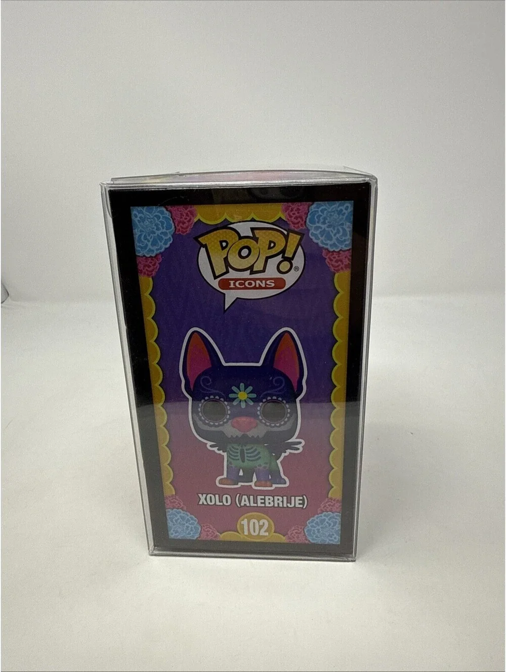 Funko Pop! Icons Dia De Los Muertos Xolo Alebrije #102 With Pop Protector